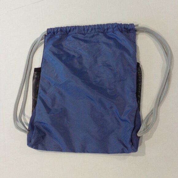 PUMA Drawstring Carry All Bag Size 14" x 18" Wear on BACK  or Shoulder Blue/Gray - Picture 2 of 4